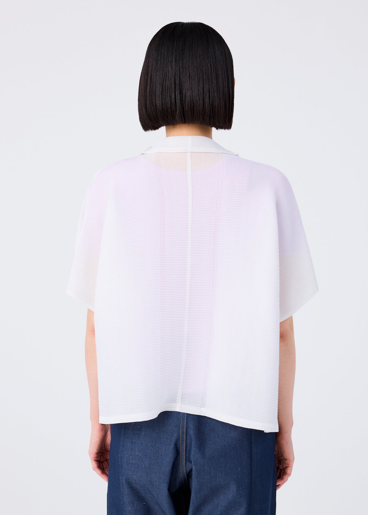 SQUARE STRETCH PLEATS、ウィメンズ_トップス_カーディガン、着用画像2