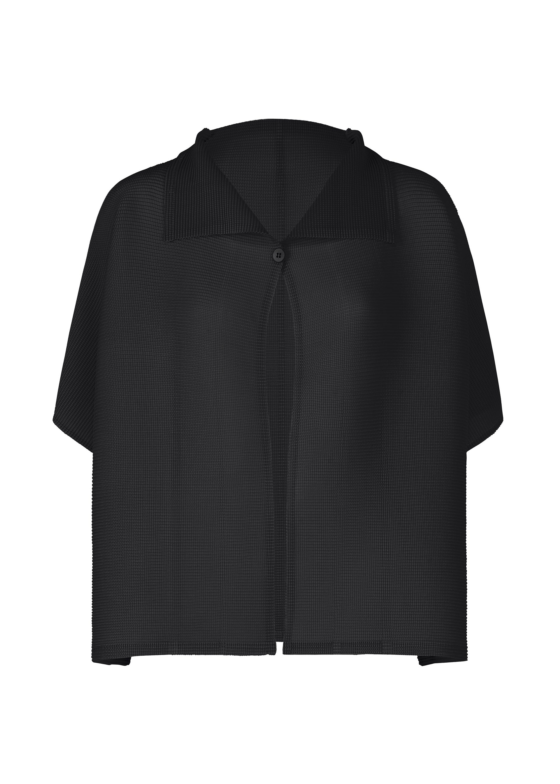 ISSEY MIYAKE ホワイトレーベル　黒地プリーツカーディガン　M ISSEY MIYAKE（イッセイミヤケ） プリーツプリーズ カーディガン