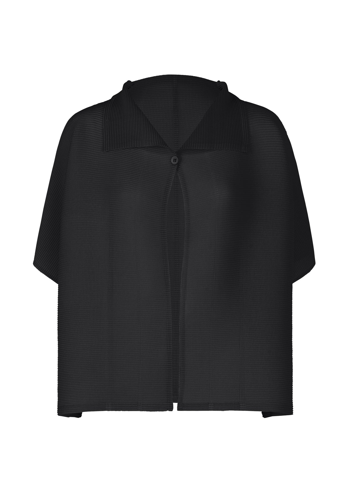 SQUARE STRETCH PLEATS、ウィメンズ_トップス_カーディガン、ブラック