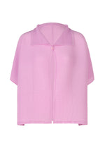 SQUARE STRETCH PLEATS、ウィメンズ_トップス_カーディガン、ピンク