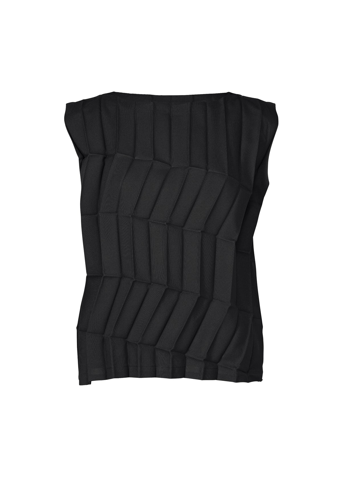 ZIG ZAG PLEATS、ウィメンズ_トップス_トップ、ブラック