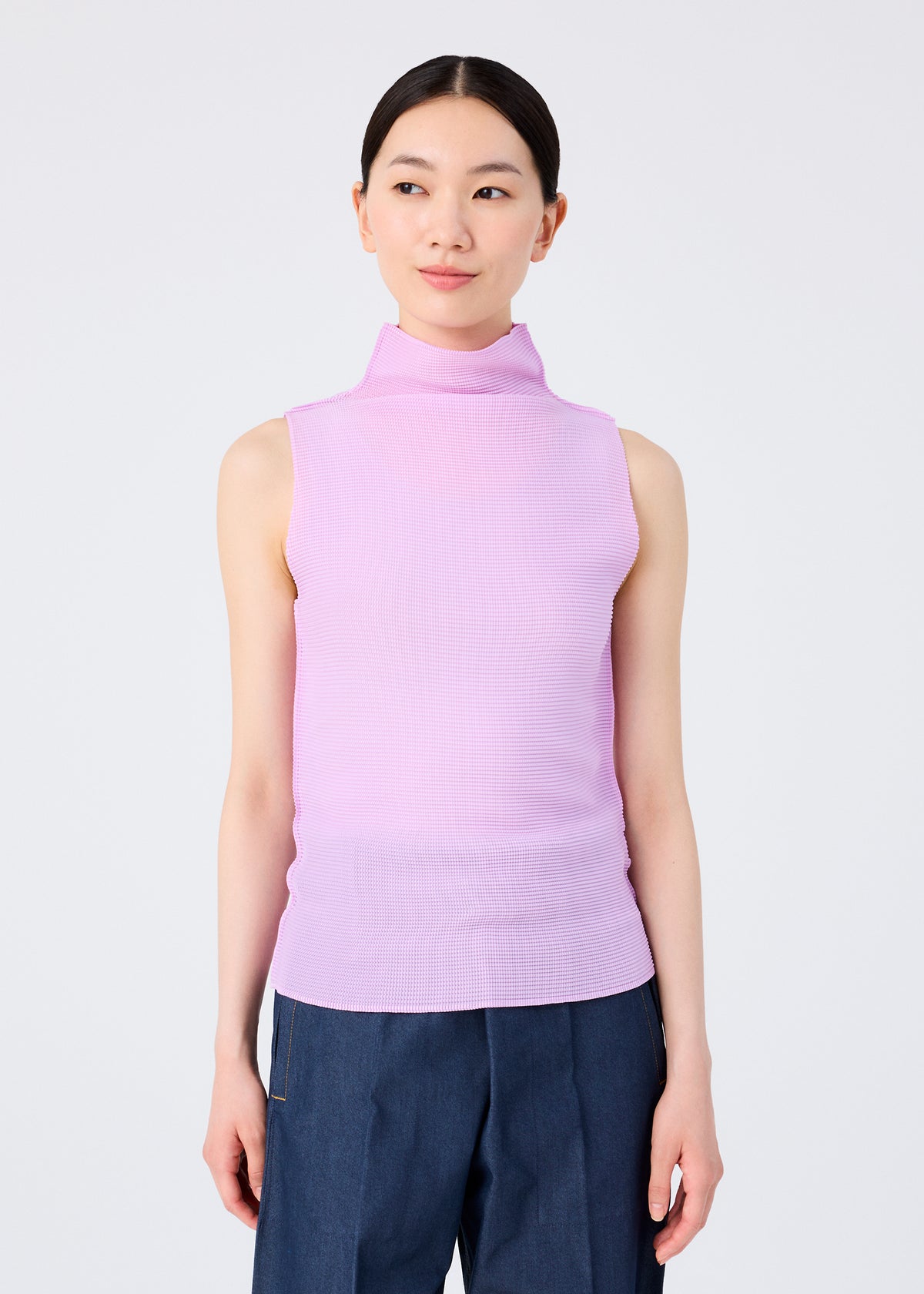 STRETCH PLEATS 5、ウィメンズ_トップス_トップ、着用画像1