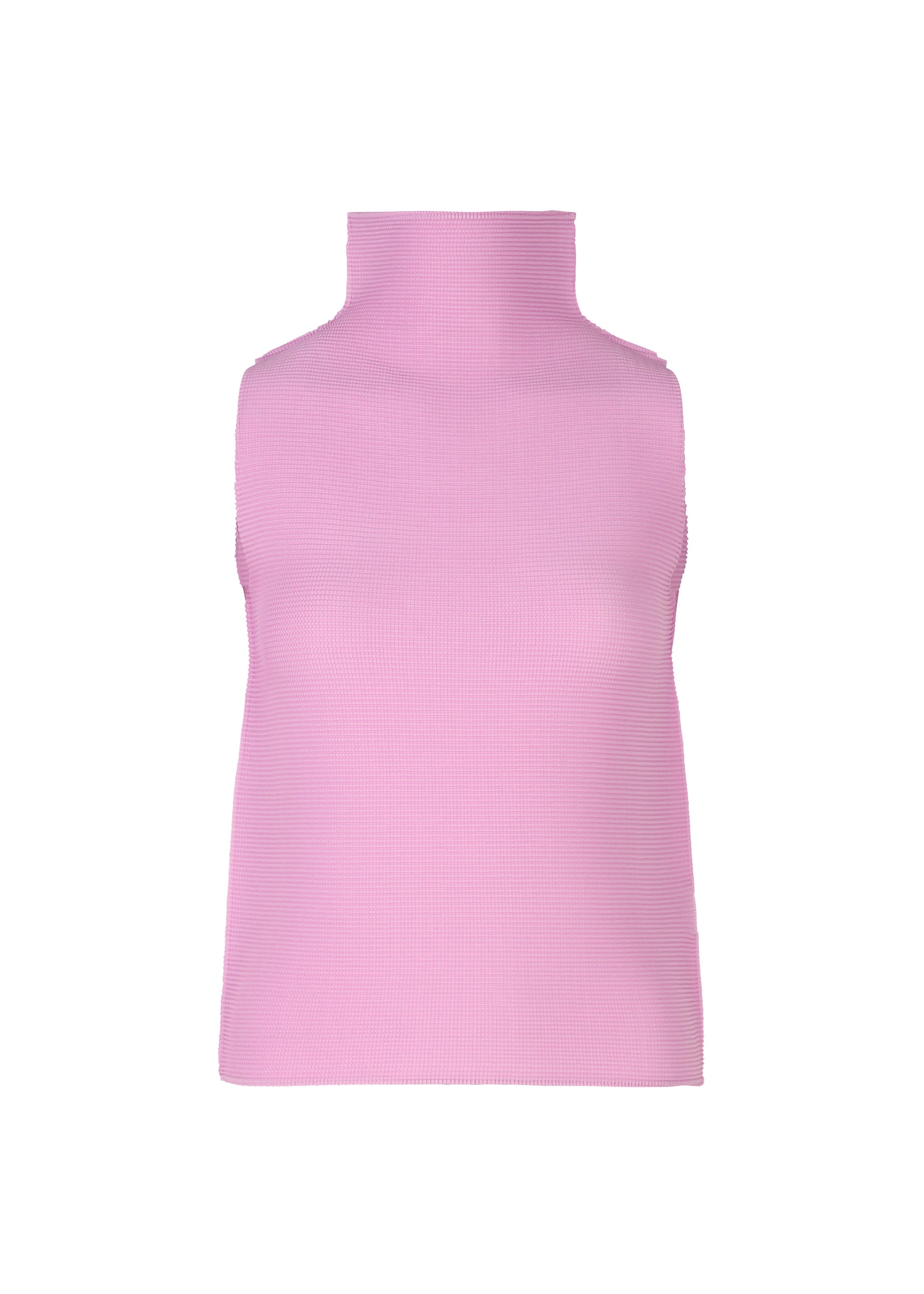 新品同様 ISSEY MIYAKE me タンクトップ ピンク 日本製 イッセイミヤケ ミーISSEY MIYAKE me ドットドローコードデザイン