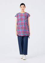 CHECK WHIPPED PLEATS SHIRT、ウィメンズ_トップス_チュニック、着用画像3