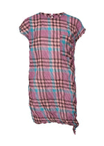 CHECK WHIPPED PLEATS SHIRT、ウィメンズ_トップス_チュニック、ブルー