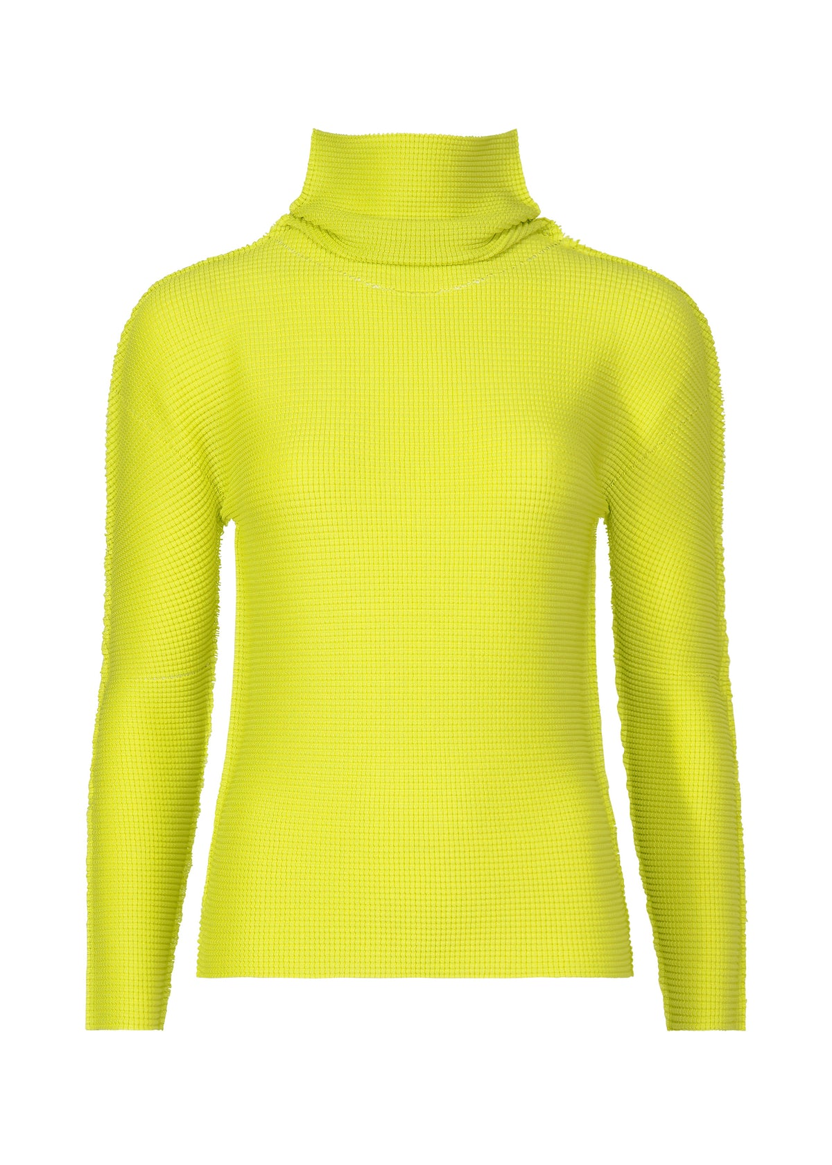 KNIT STRETCH PLEATS 1、ウィメンズ_トップス_トップ、イエロー