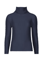 KNIT STRETCH PLEATS 1、ウィメンズ_トップス_トップ、ネイビー