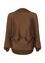 GIZA GIZA KNIT STRETCH PLEATS、ウィメンズ_トップス_トップ、ブラウン