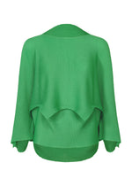GIZA GIZA KNIT STRETCH PLEATS、ウィメンズ_トップス_トップ、グリーン