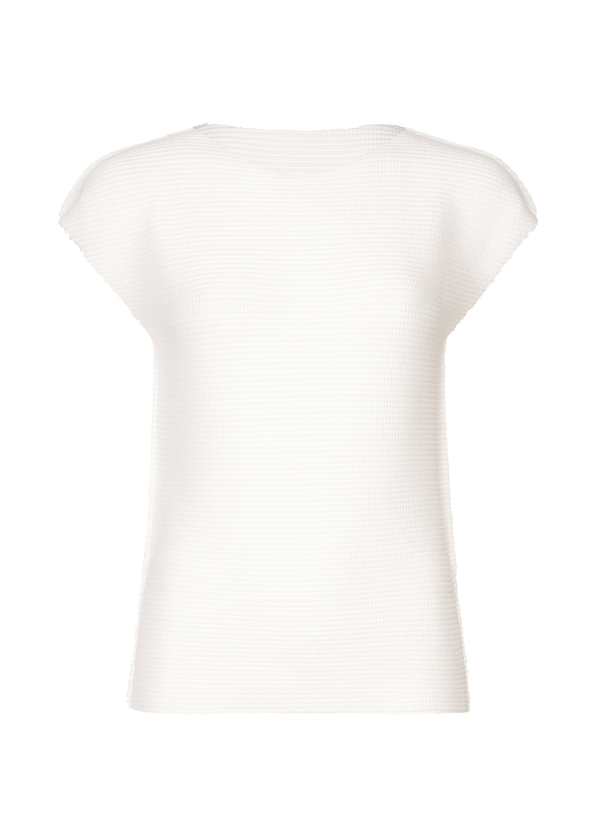 KNIT STRETCH PLEATS、ウィメンズ_トップス_トップ、ホワイト