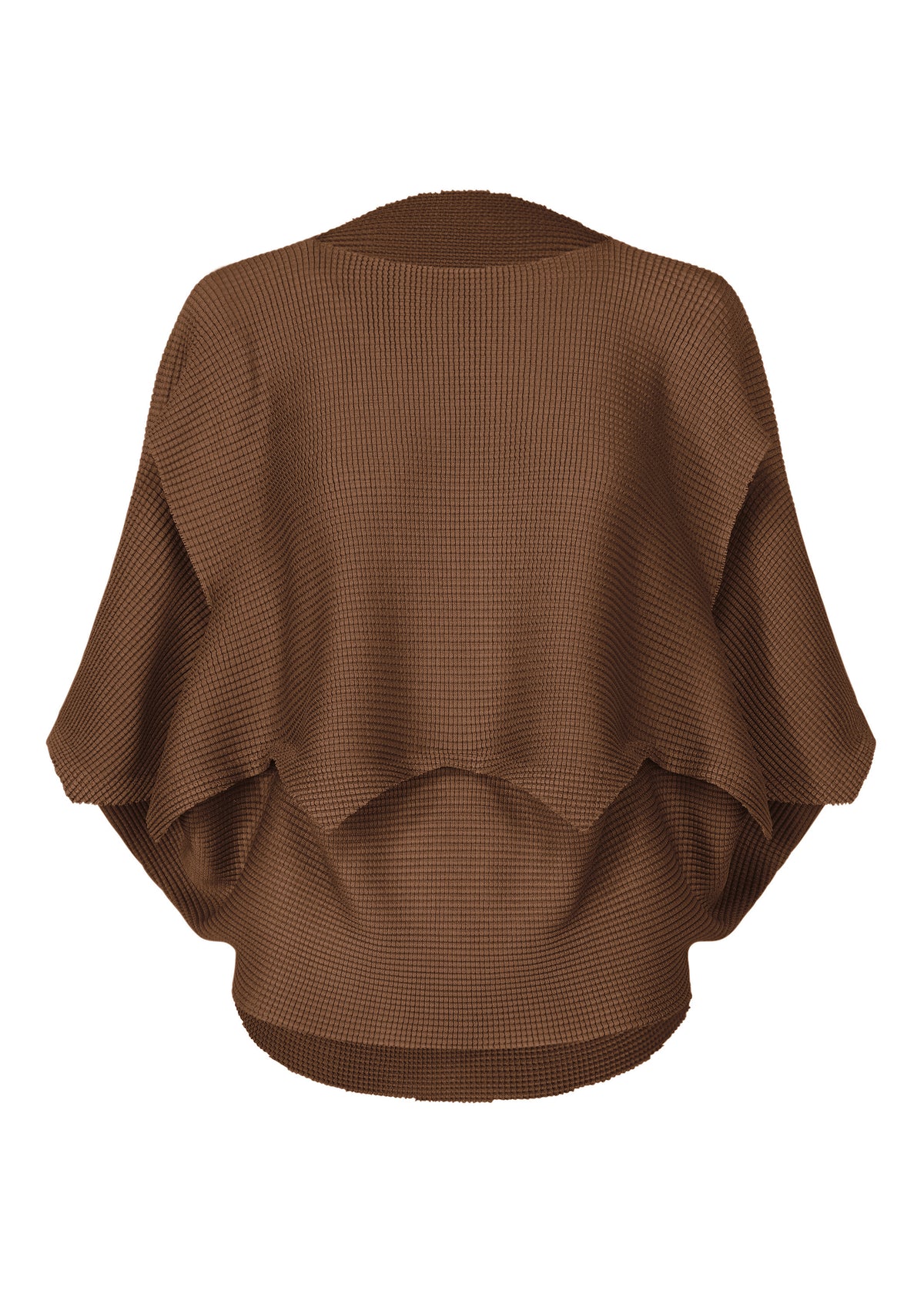 GIZA GIZA KNIT STRETCH PLEATS、ウィメンズ_トップス_トップ、ブラウン