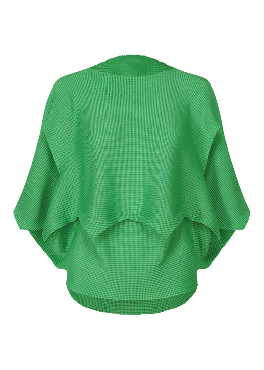 GIZA GIZA KNIT STRETCH PLEATS、ウィメンズ_トップス_トップ、グリーン