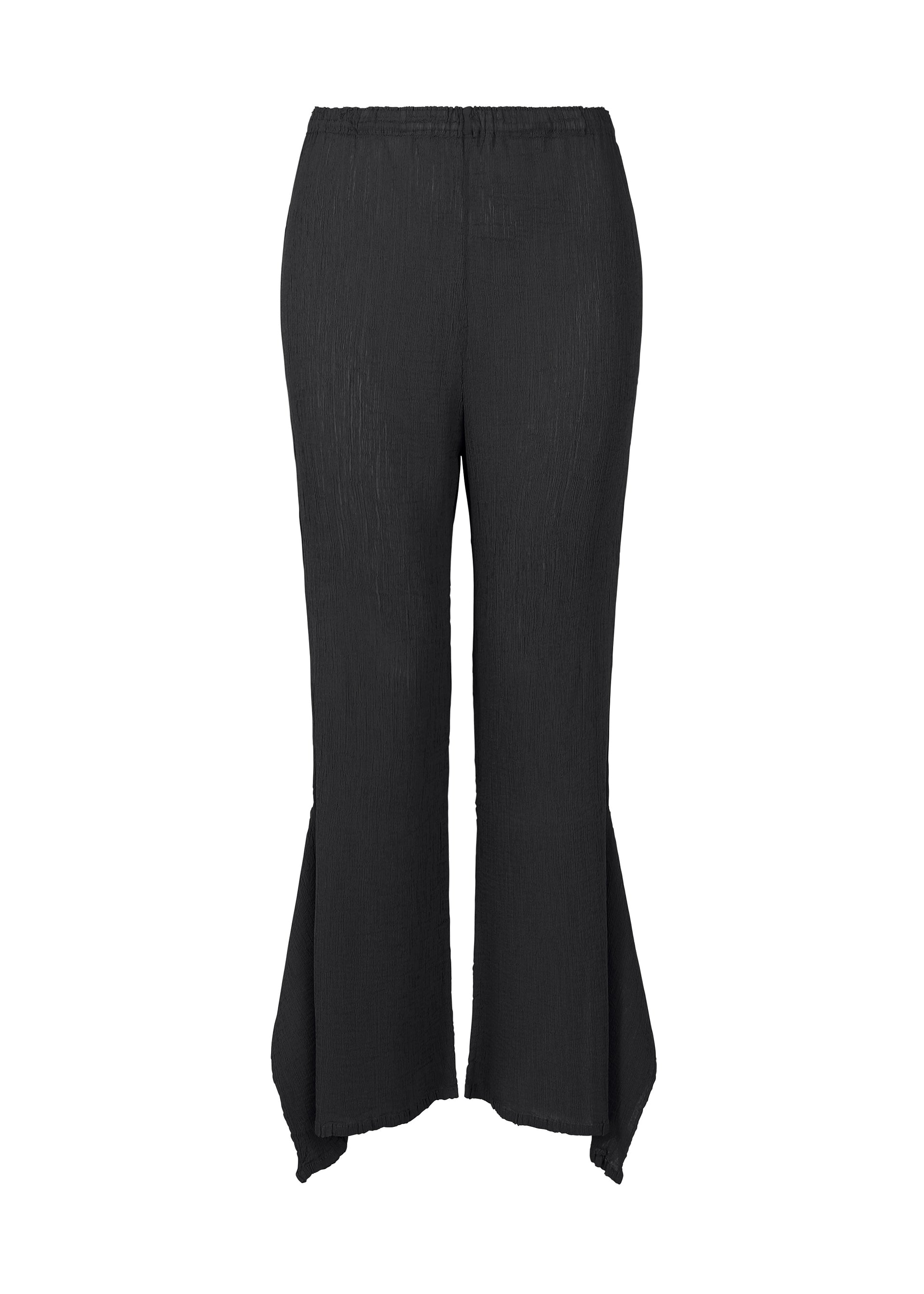 FLAT SEE-THROUGH CREPE、ウィメンズ_パンツ、ブラック