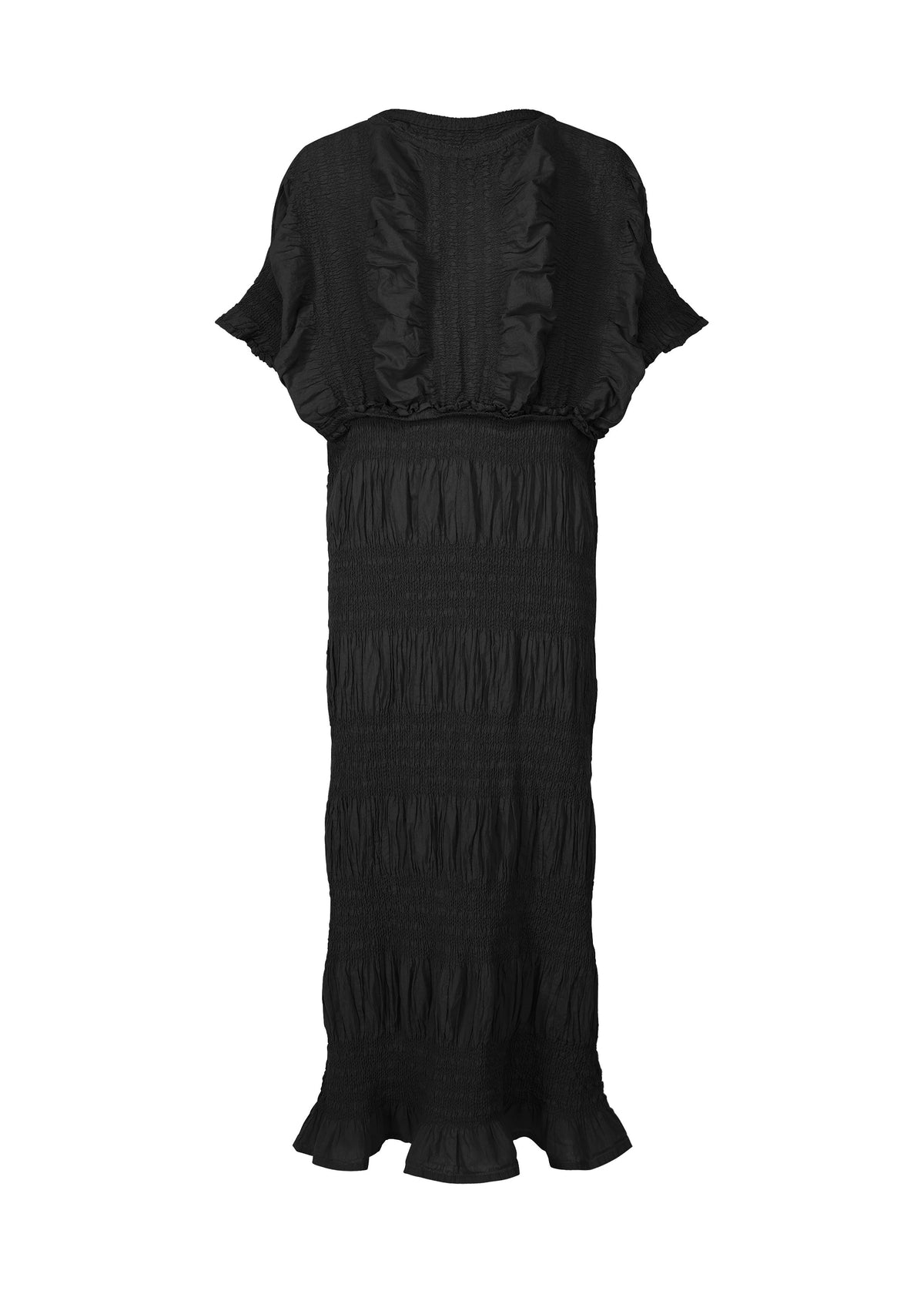 SHRINK STRIPE、ウィメンズ_ワンピース、ブラック