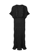 SHRINK STRIPE、ウィメンズ_ワンピース、ブラック