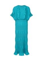 SHRINK STRIPE、ウィメンズ_ワンピース、ブルー