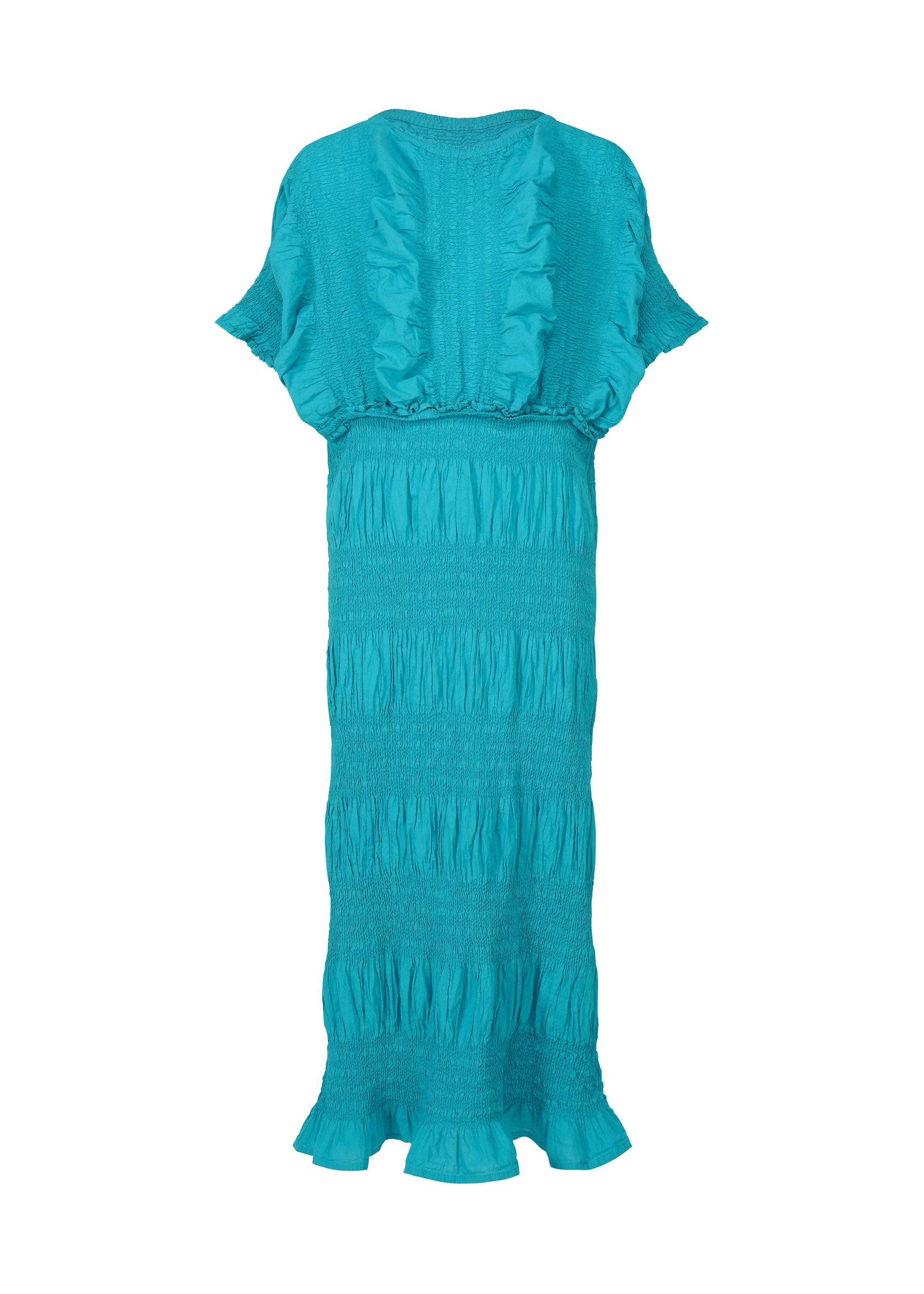 SHRINK STRIPE、ウィメンズ_ワンピース、ブルー