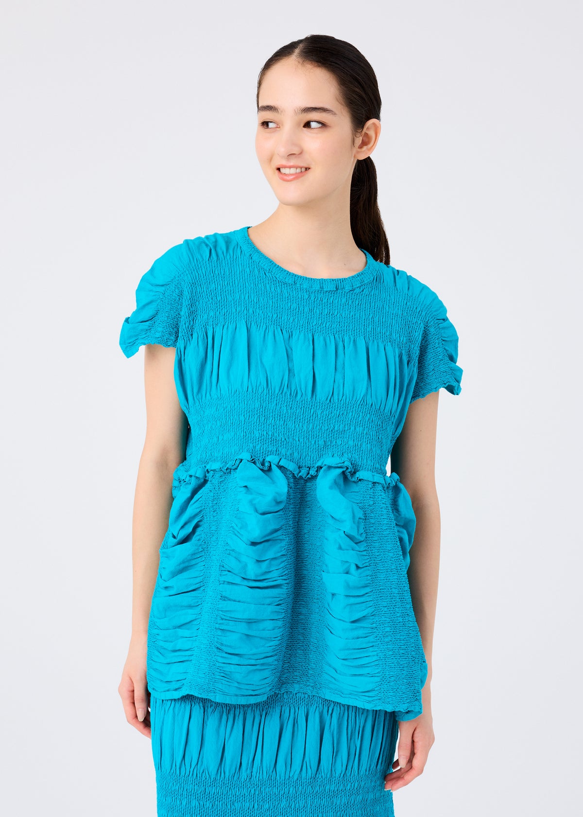 SHRINK STRIPE、ウィメンズ_トップス_トップ、着用画像1