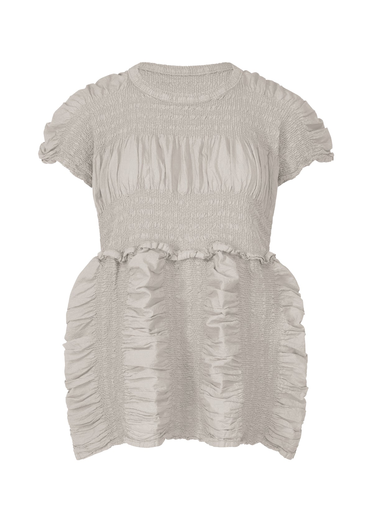 SHRINK STRIPE、ウィメンズ_トップス_トップ、グレー