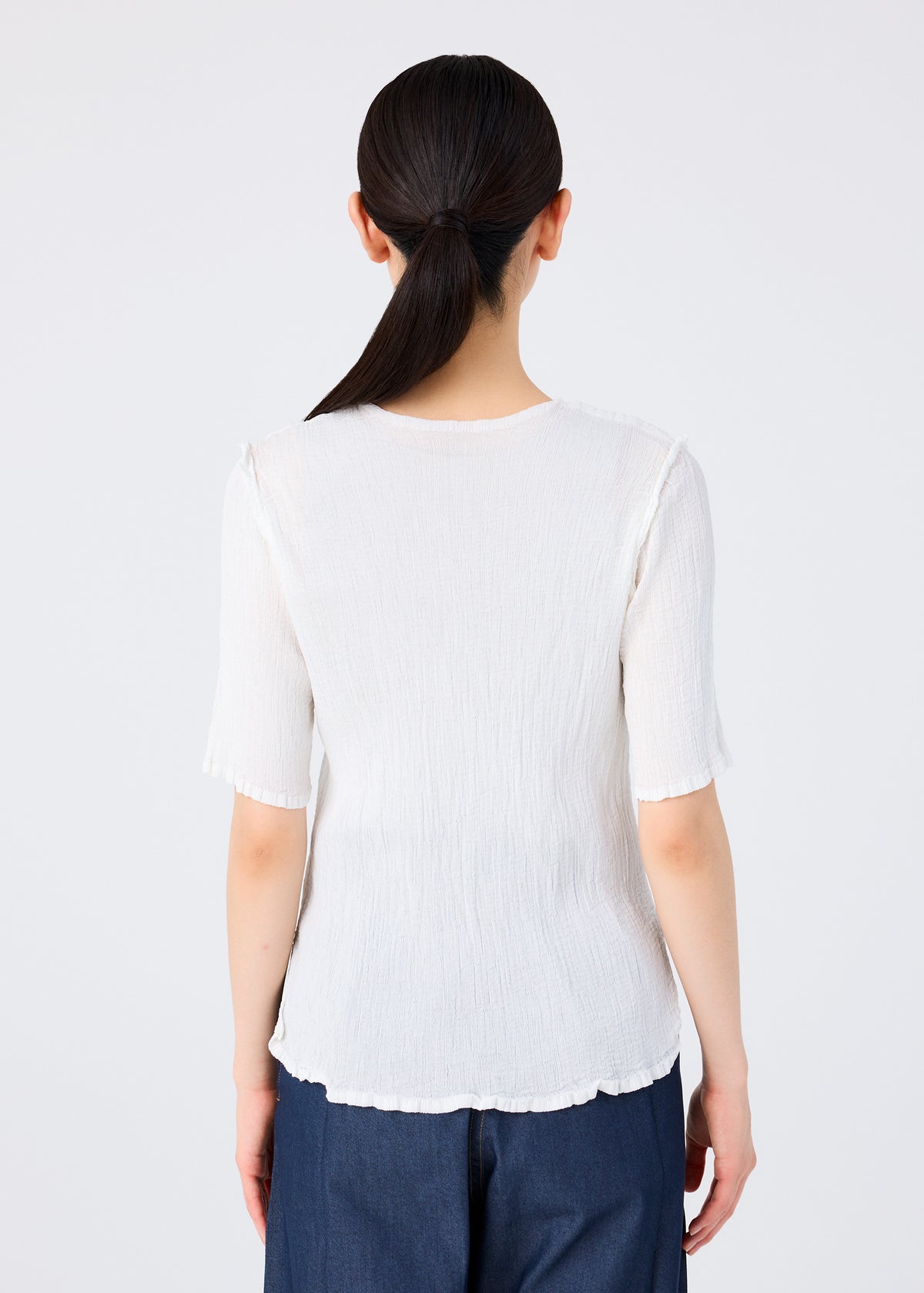 SEE-THROUGH CREPE COLOR、ウィメンズ_トップス_トップ、着用画像2