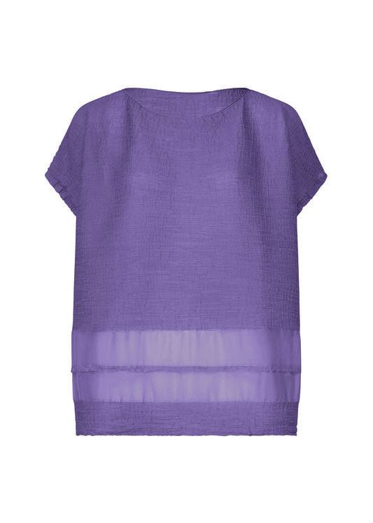 SHEER SEE-THROUGH CREPE、ウィメンズ_トップス_トップ、パープル