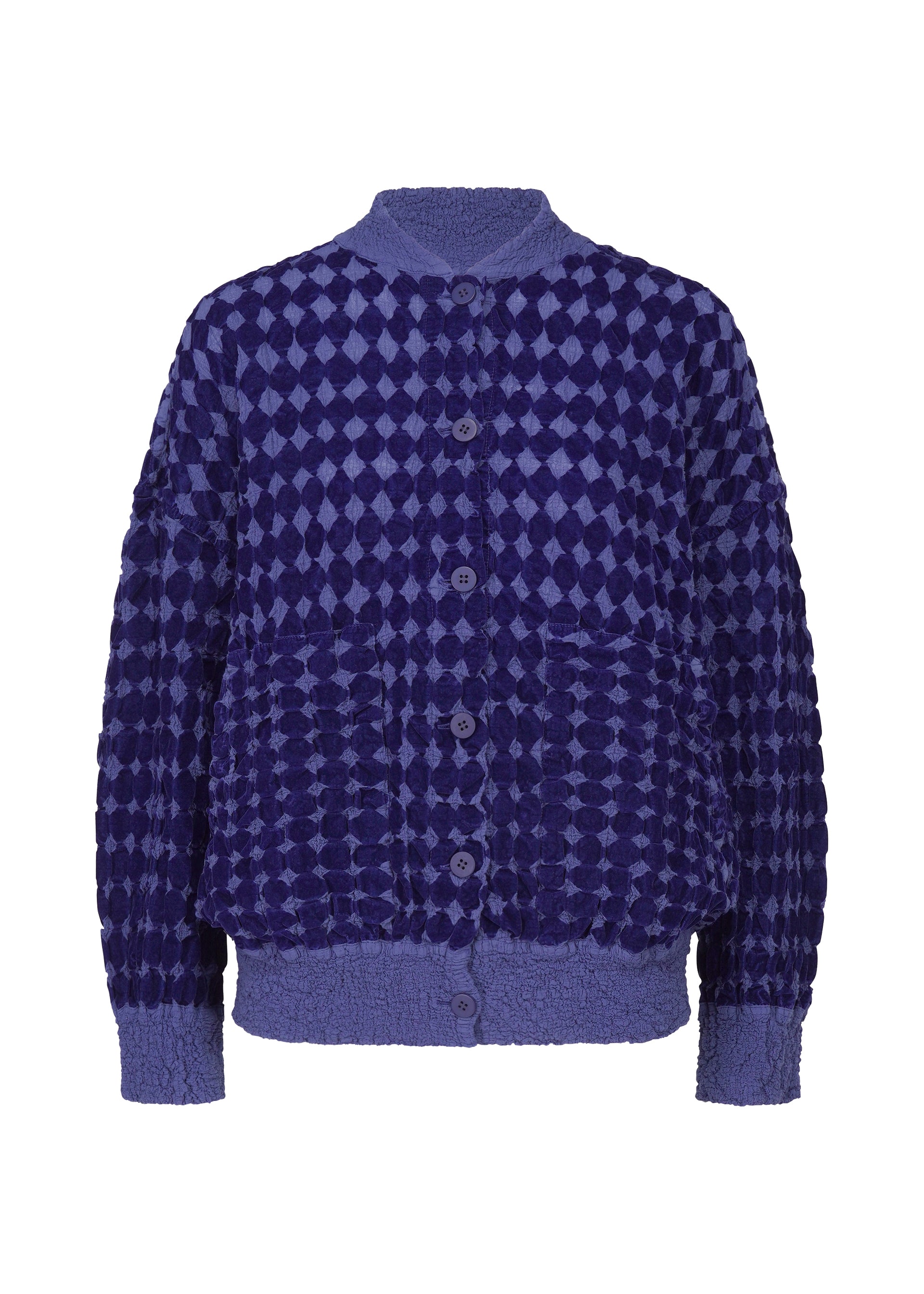 DIAMOND FLOCKY CAULIFLOWER、ウィメンズ_トップス_カーディガン、ブルー