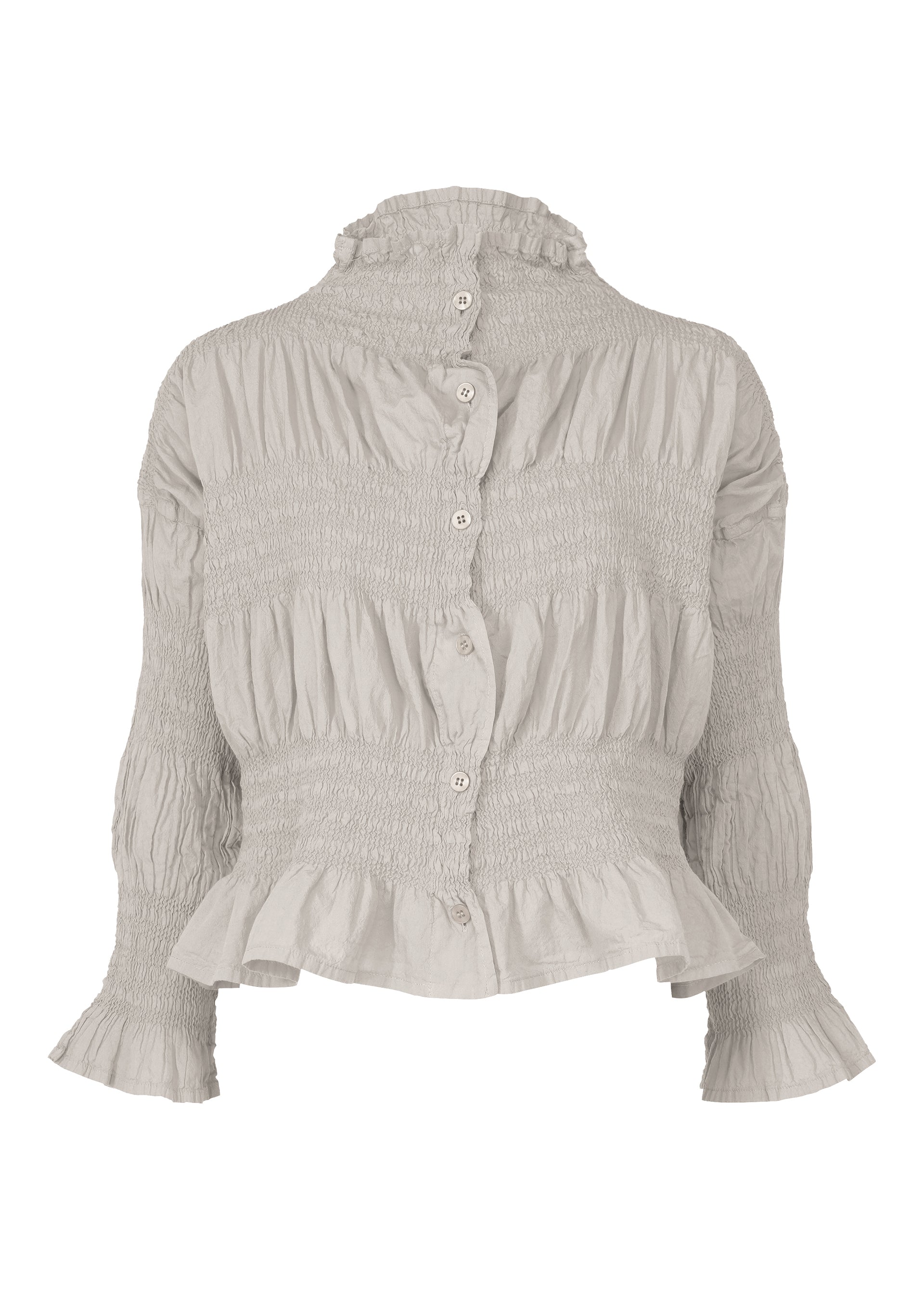 SHRINK STRIPE、ウィメンズ_トップス_カーディガン、グレー