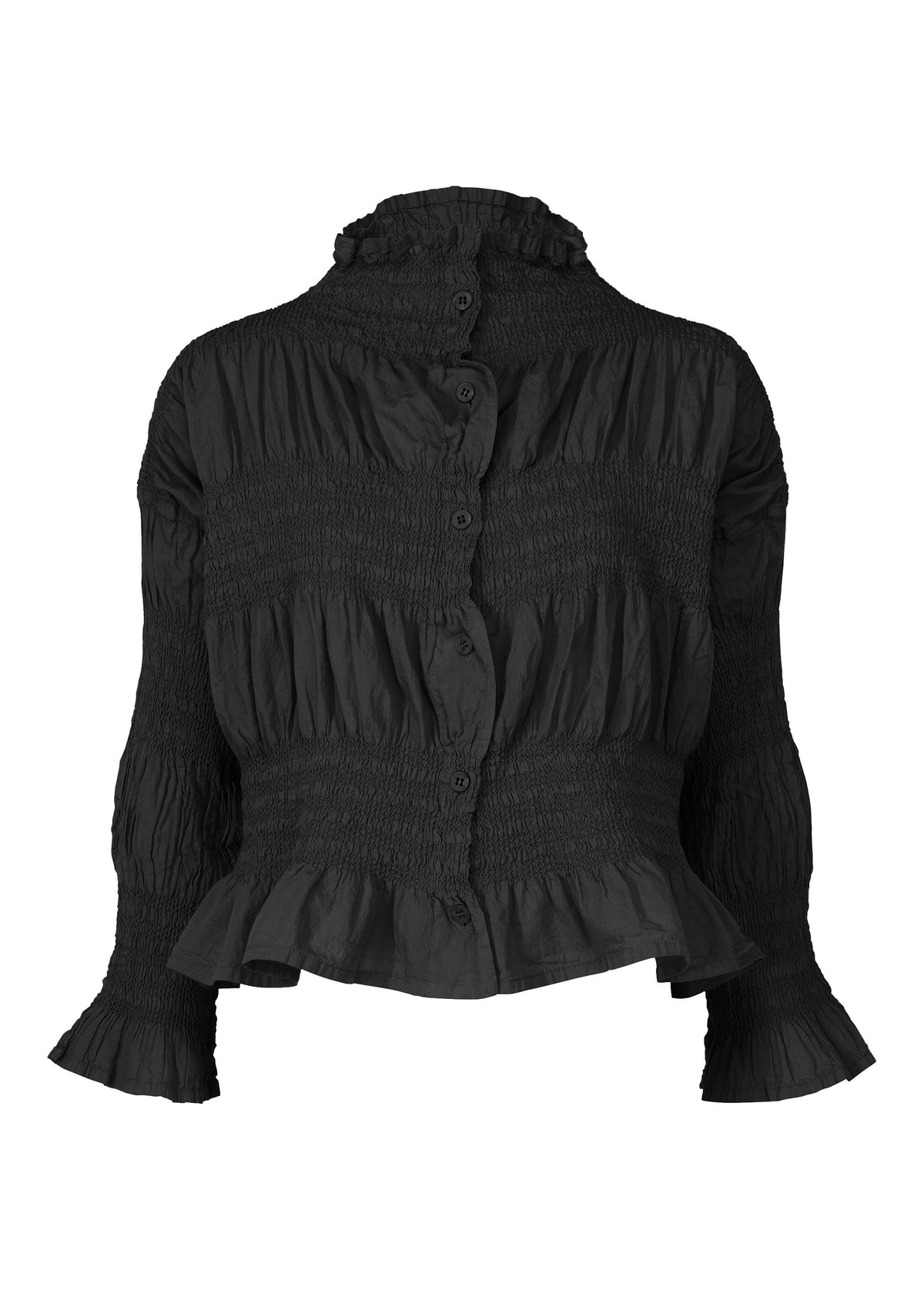 SHRINK STRIPE、ウィメンズ_トップス_カーディガン、ブラック