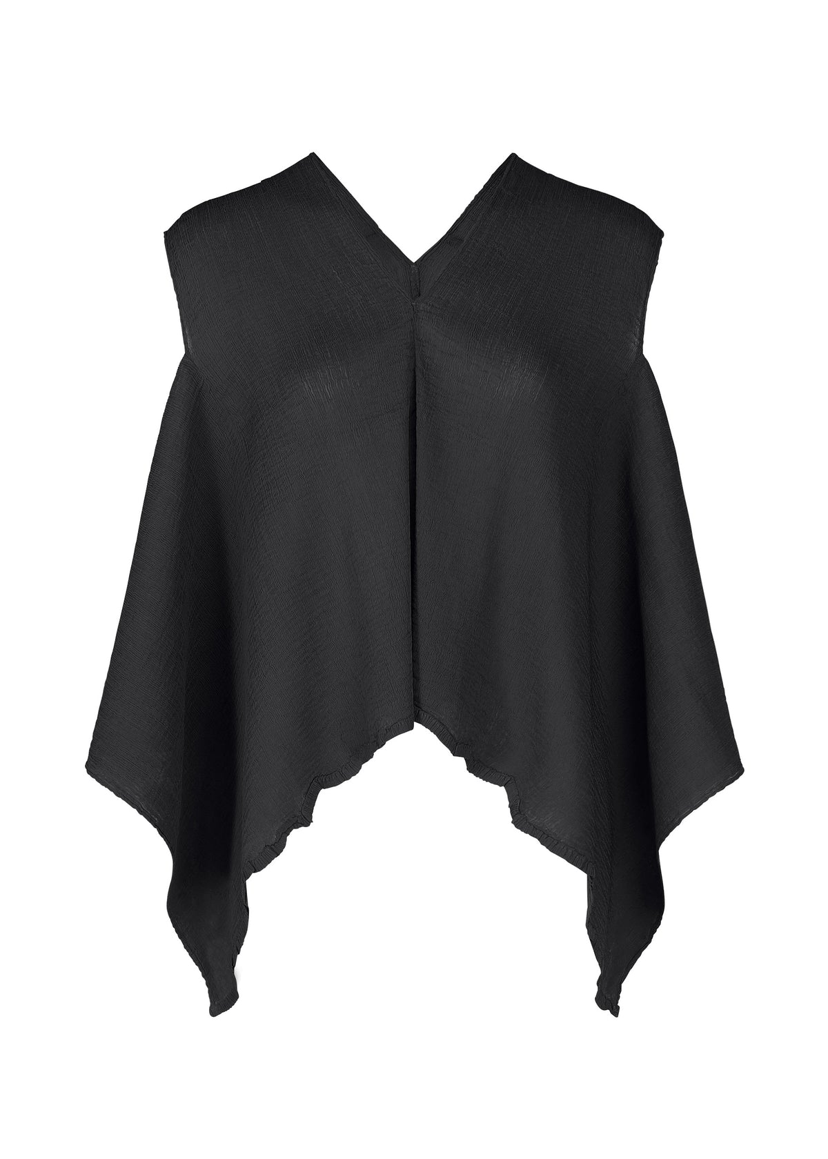 FLAT SEE-THROUGH CREPE、ウィメンズ_トップス_トップ、ブラック