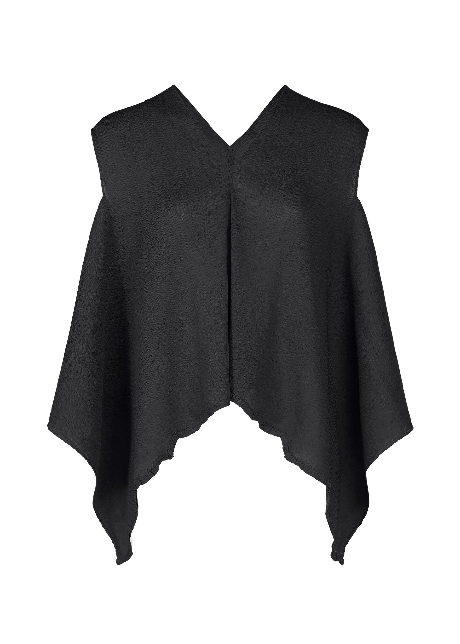 FLAT SEE-THROUGH CREPE、ウィメンズ_トップス_トップ、ブラック