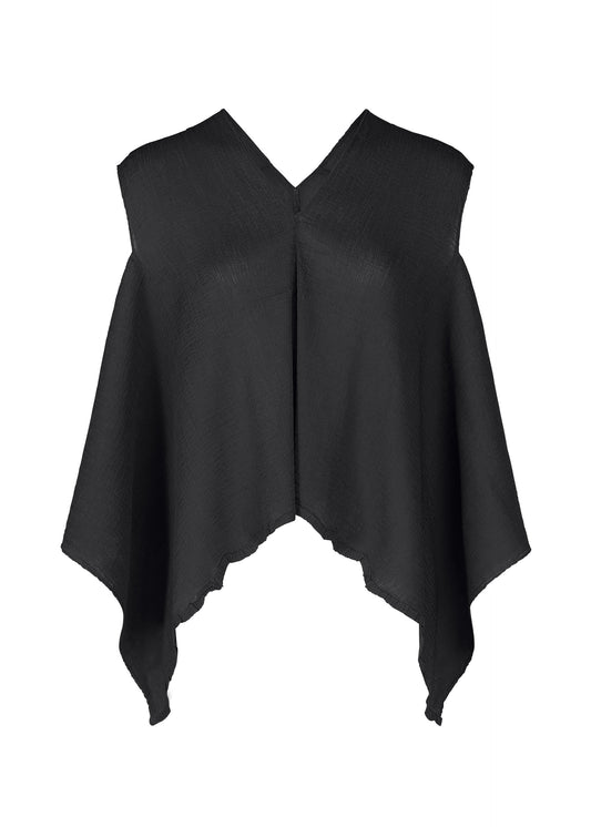 FLAT SEE-THROUGH CREPE、ウィメンズ_トップス_トップ、ブラック