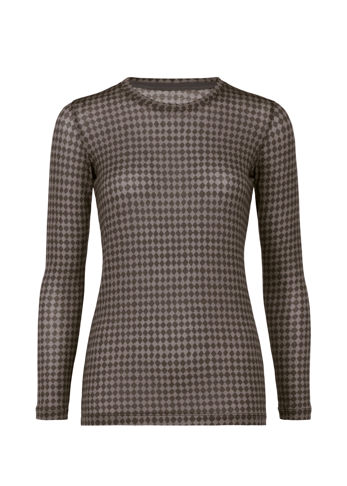 DIAMOND WOOL MIX JERSEY、ウィメンズ_トップス_トップ、グレー