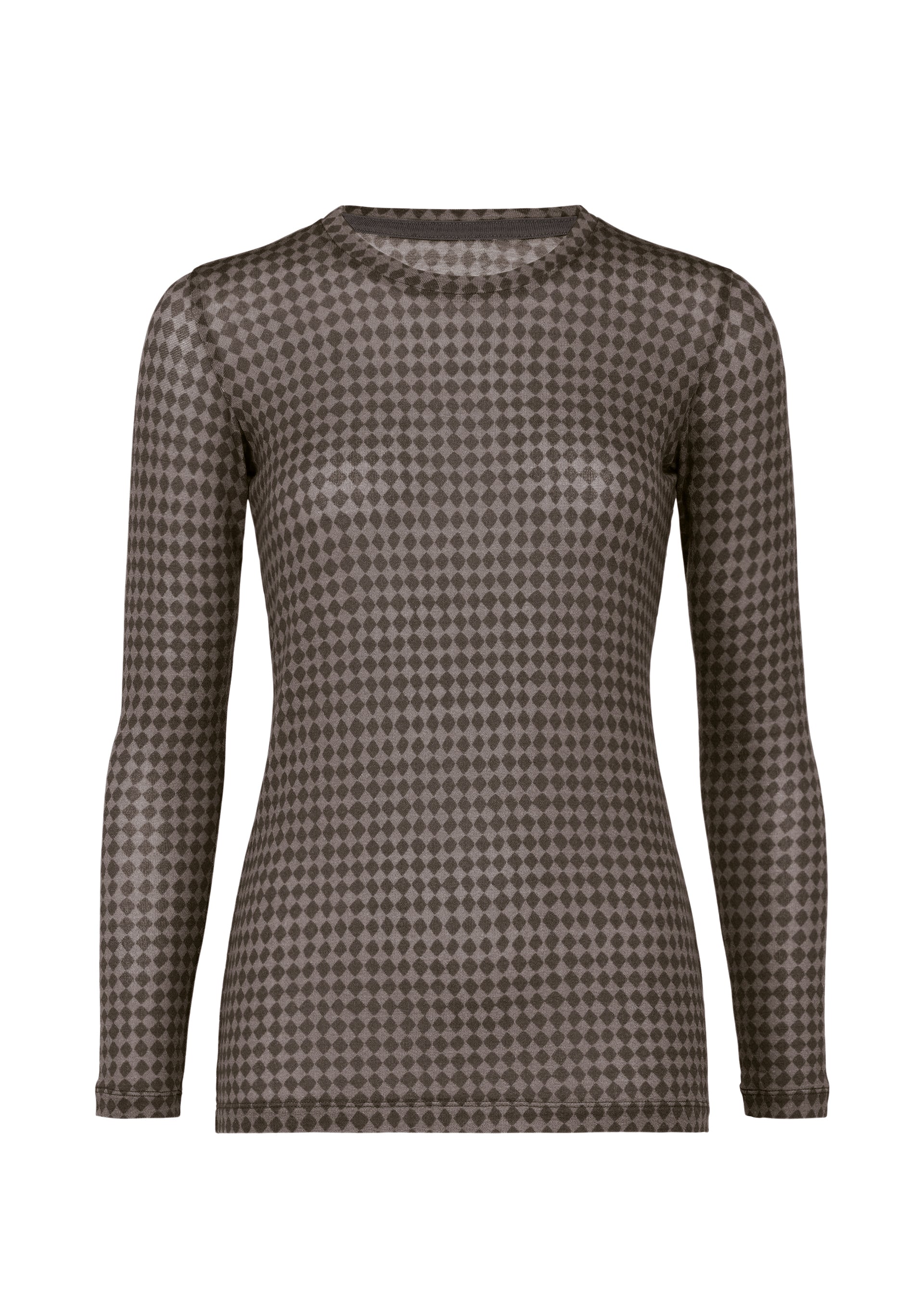 DIAMOND WOOL MIX JERSEY、ウィメンズ_トップス_トップ、グレー