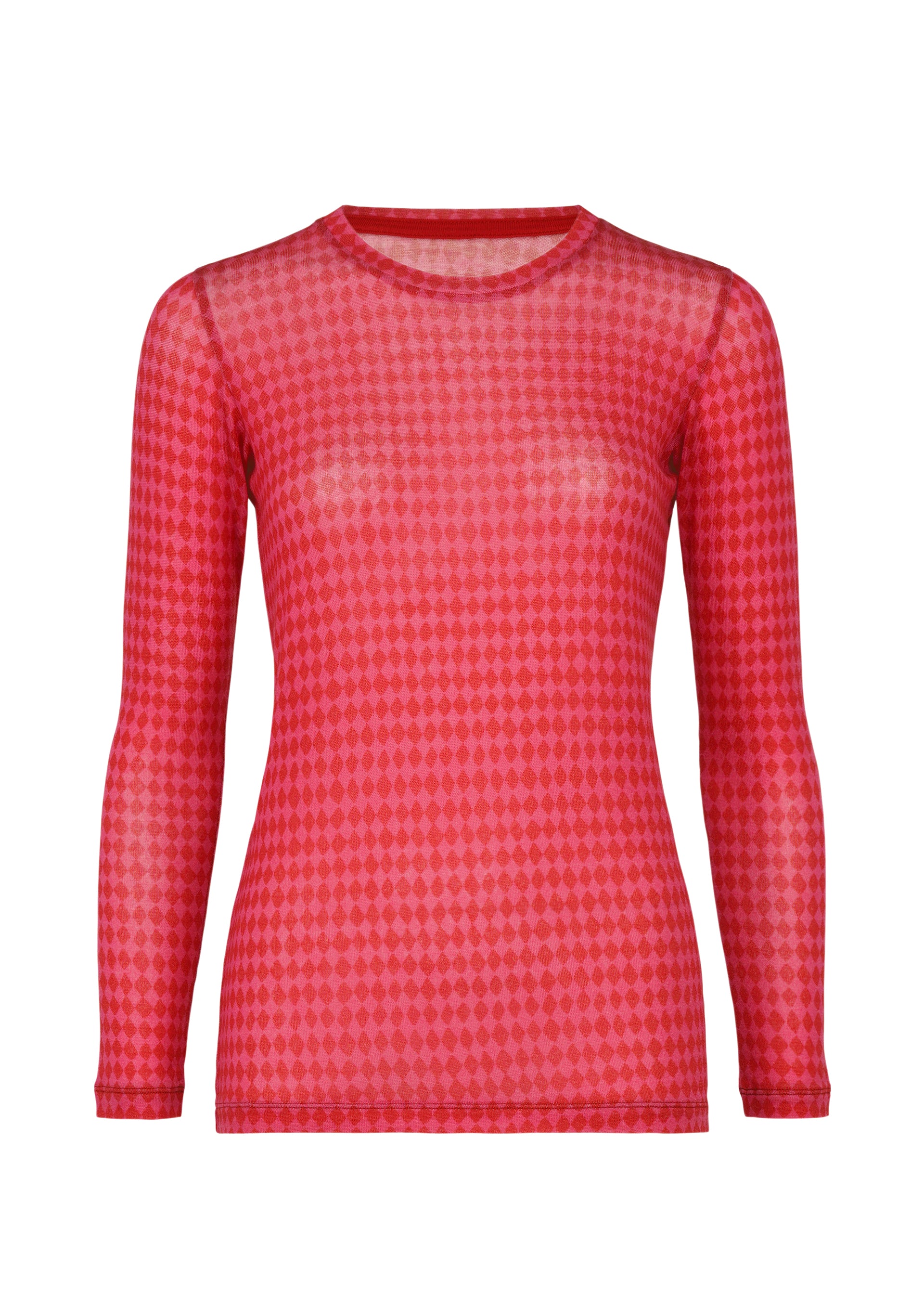 DIAMOND WOOL MIX JERSEY、ウィメンズ_トップス_トップ、ピンク