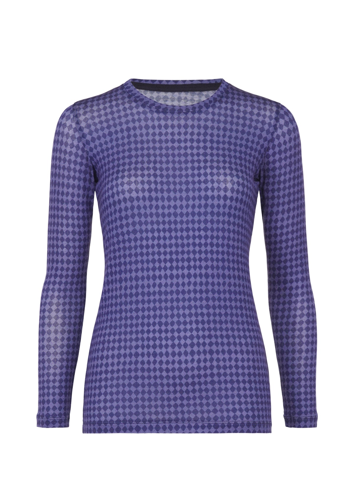 DIAMOND WOOL MIX JERSEY、ウィメンズ_トップス_トップ、ブルー