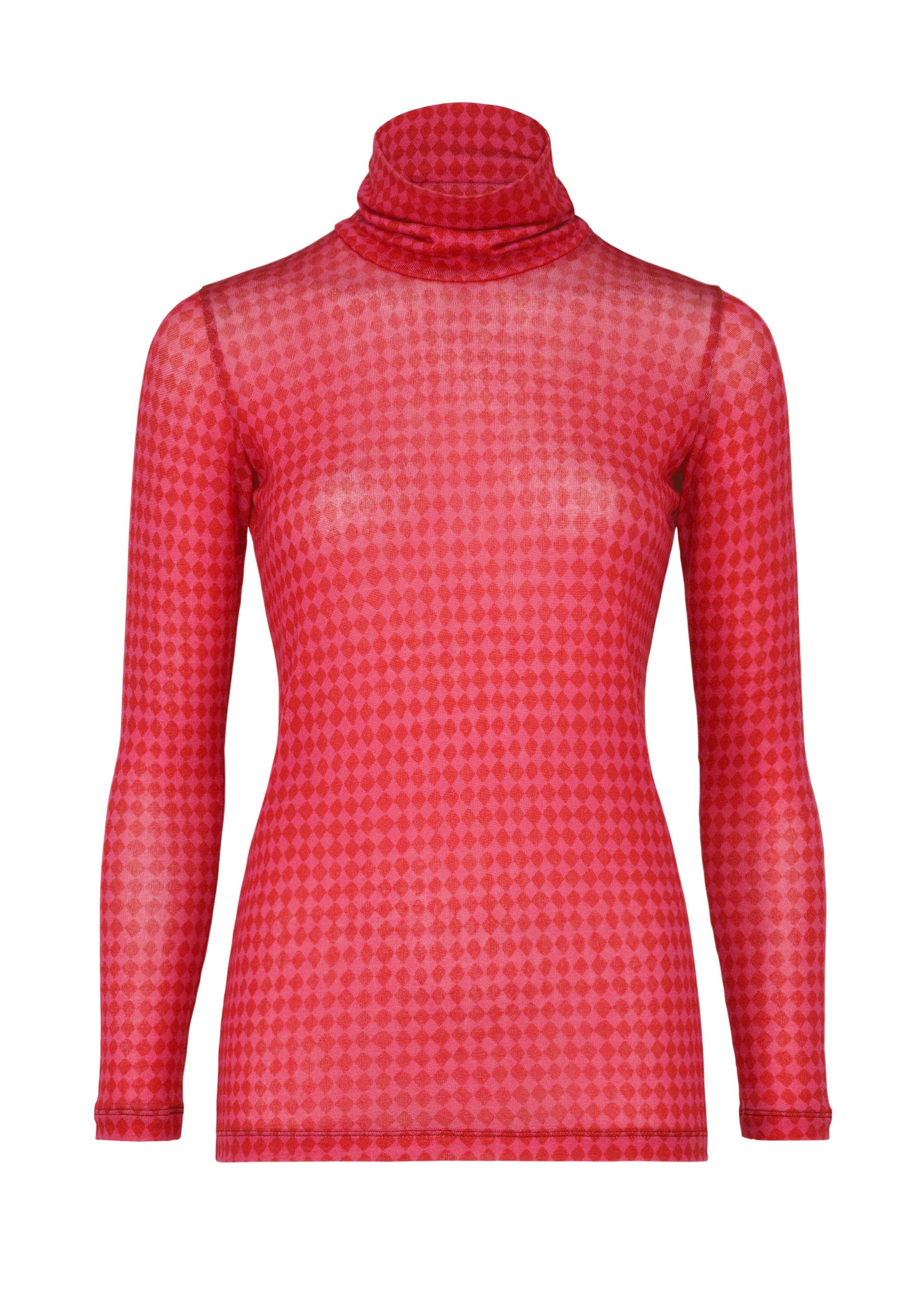 DIAMOND WOOL MIX JERSEY、ウィメンズ_トップス_トップ、ピンク