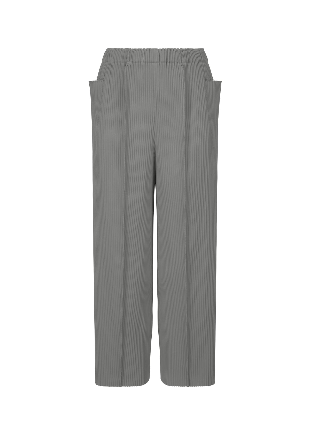 FINE KNIT PLEATS COLOR 1、ウィメンズ_パンツ、グレー