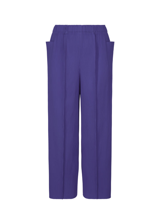 FINE KNIT PLEATS COLOR 1、ウィメンズ_パンツ、ブルー