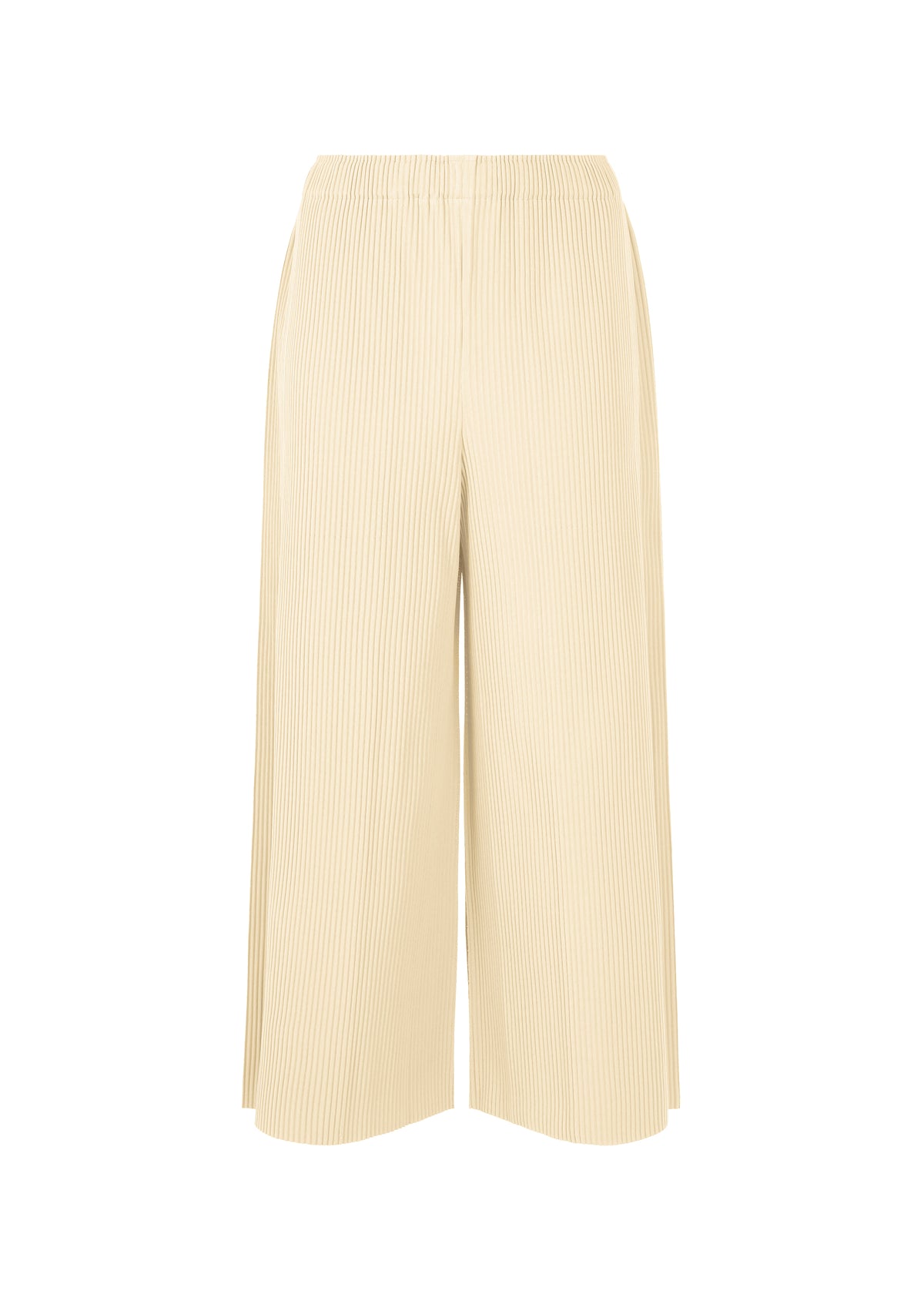 FINE KNIT PLEATS BOTTOM 1、ウィメンズ_パンツ、ホワイト