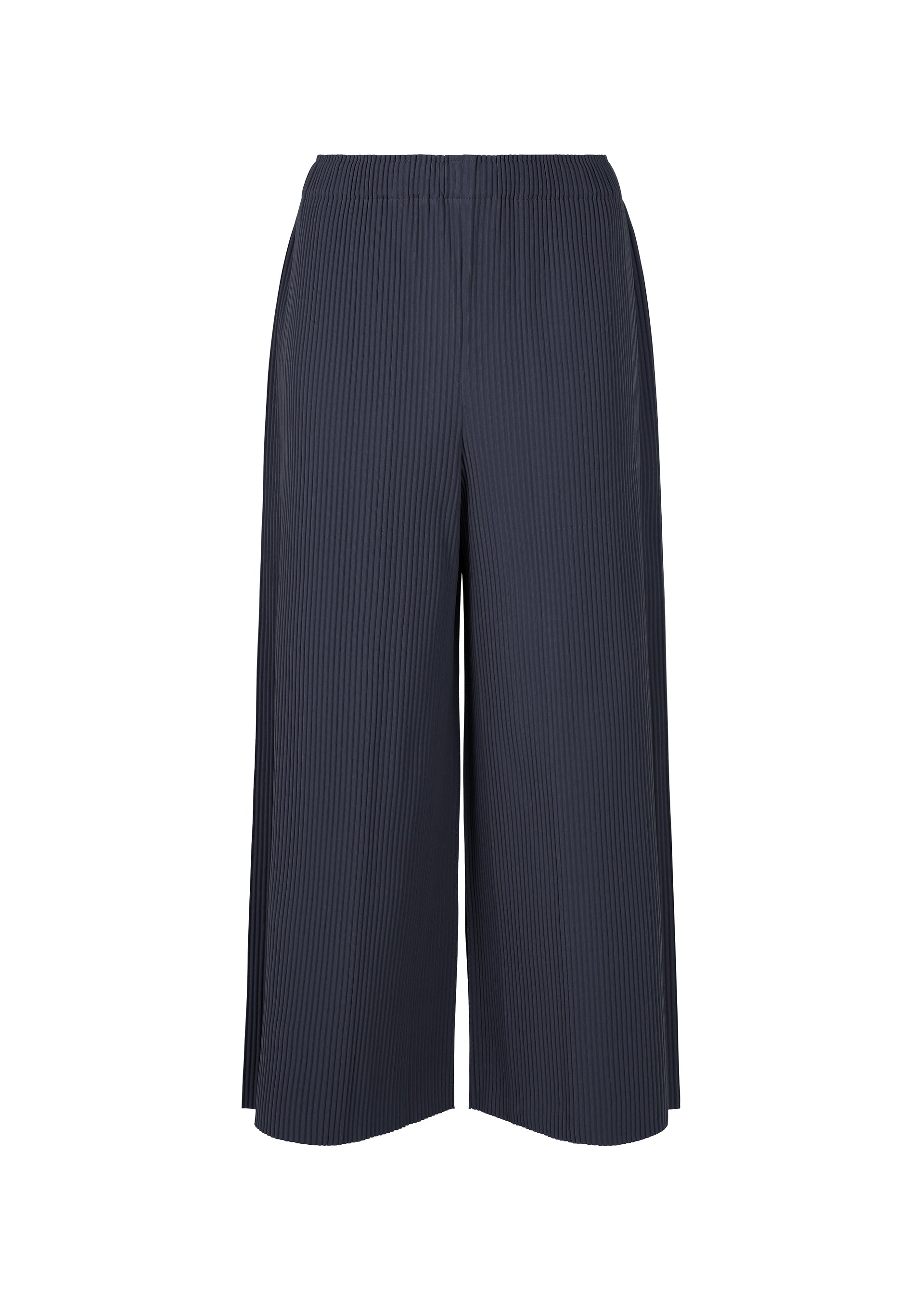 FINE KNIT PLEATS BOTTOM 1、ウィメンズ_パンツ、ネイビー