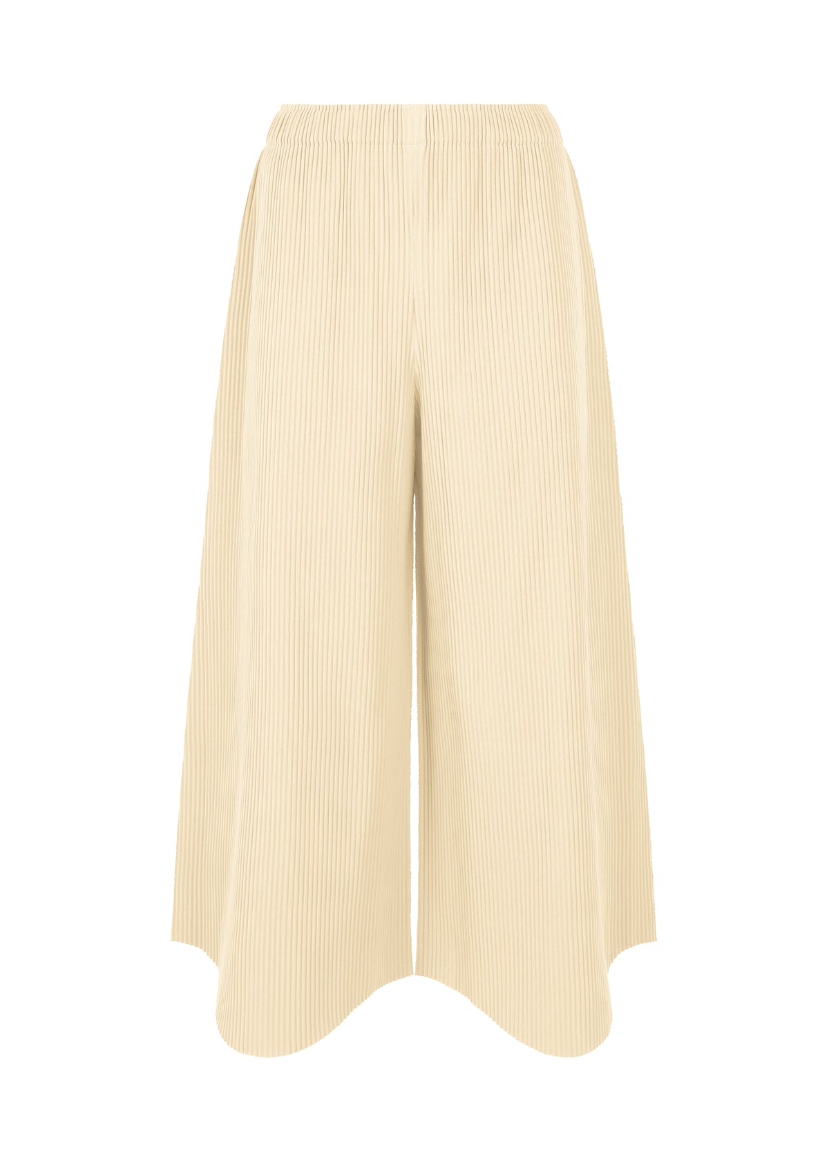 FINE KNIT PLEATS BOTTOM 1、ウィメンズ_パンツ、ホワイト