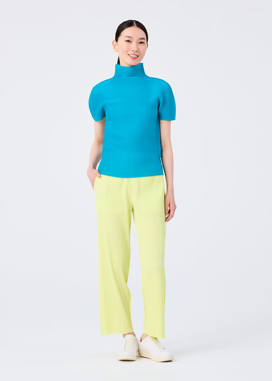 FINE KNIT PLEATS COLOR 2、ウィメンズ_パンツ、着用画像1