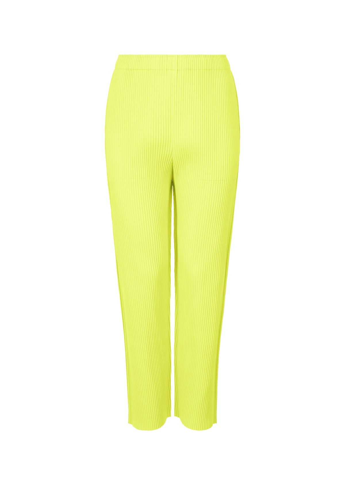 FINE KNIT PLEATS COLOR 2、ウィメンズ_パンツ、イエロー