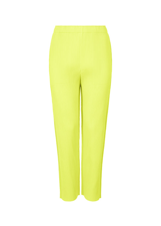 FINE KNIT PLEATS COLOR 2、ウィメンズ_パンツ、イエロー