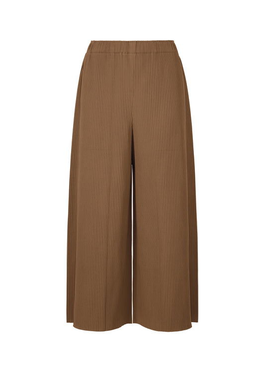 FINE KNIT PLEATS BOTTOM 2、ウィメンズ_パンツ、ブラウン