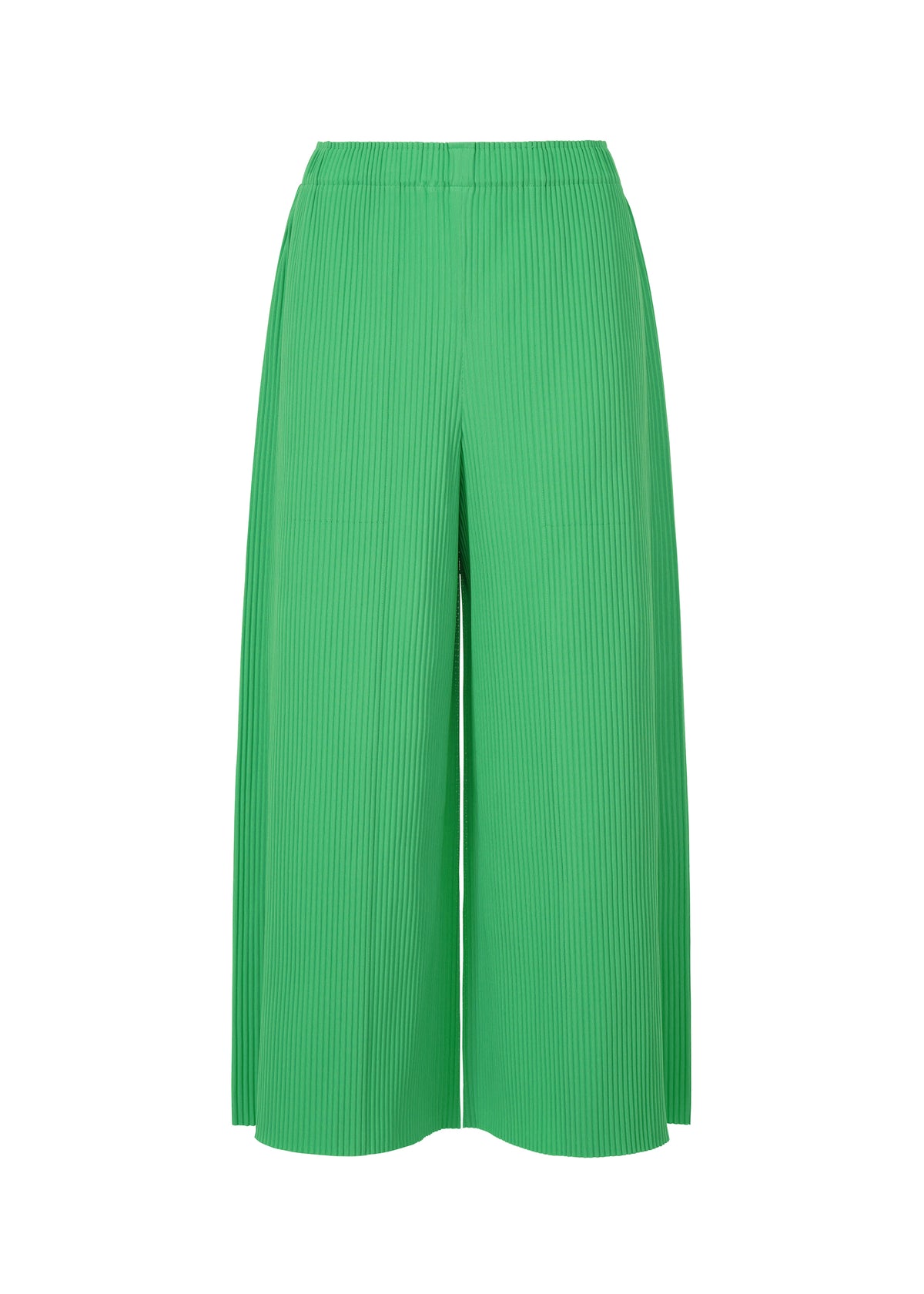 FINE KNIT PLEATS BOTTOM 2、ウィメンズ_パンツ、グリーン