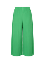 FINE KNIT PLEATS BOTTOM 2、ウィメンズ_パンツ、グリーン