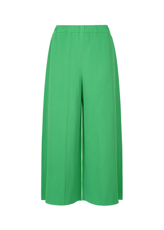 FINE KNIT PLEATS BOTTOM 2、ウィメンズ_パンツ、グリーン