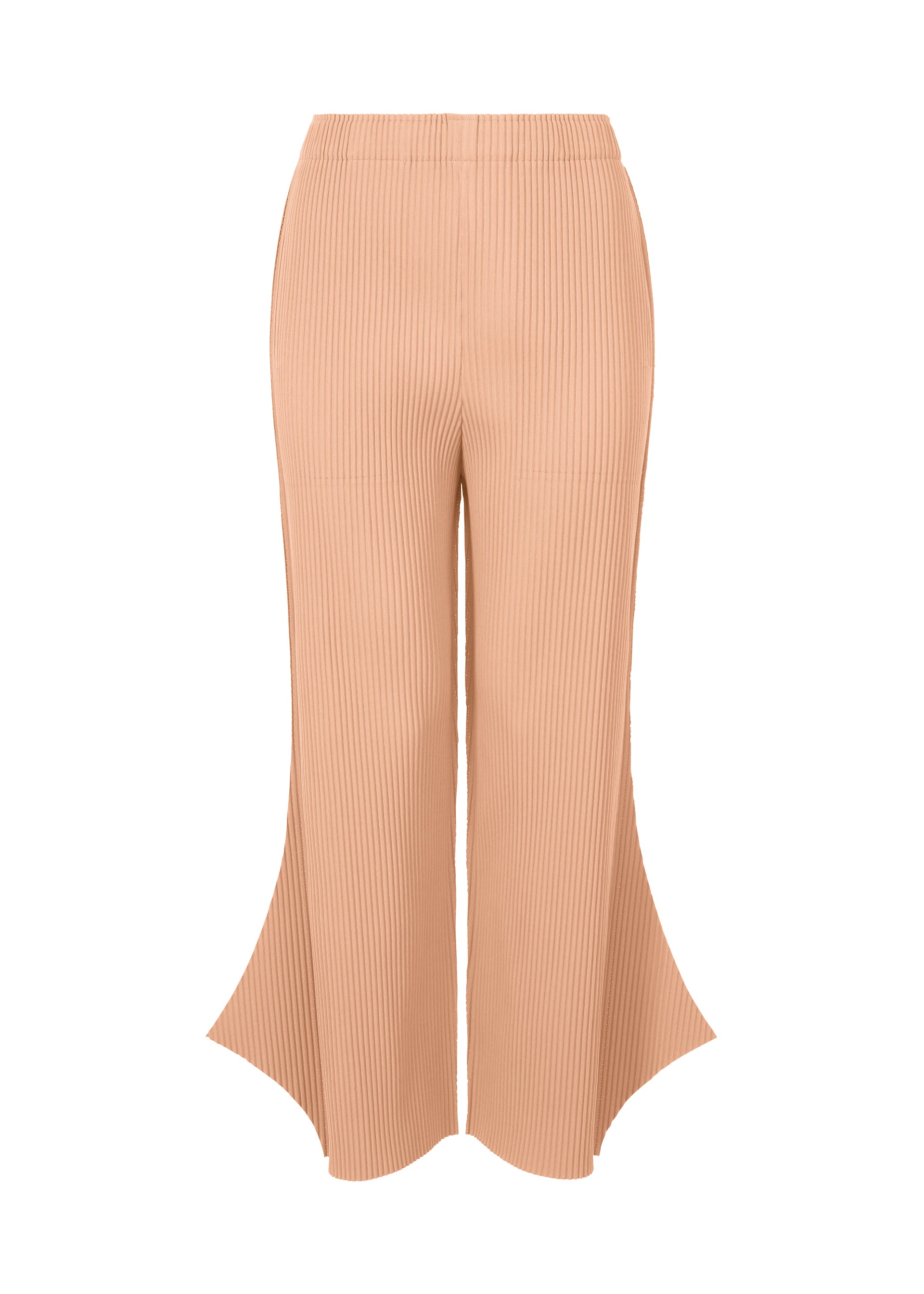 FINE KNIT PLEATS BOTTOM 2、ウィメンズ_パンツ、オレンジ