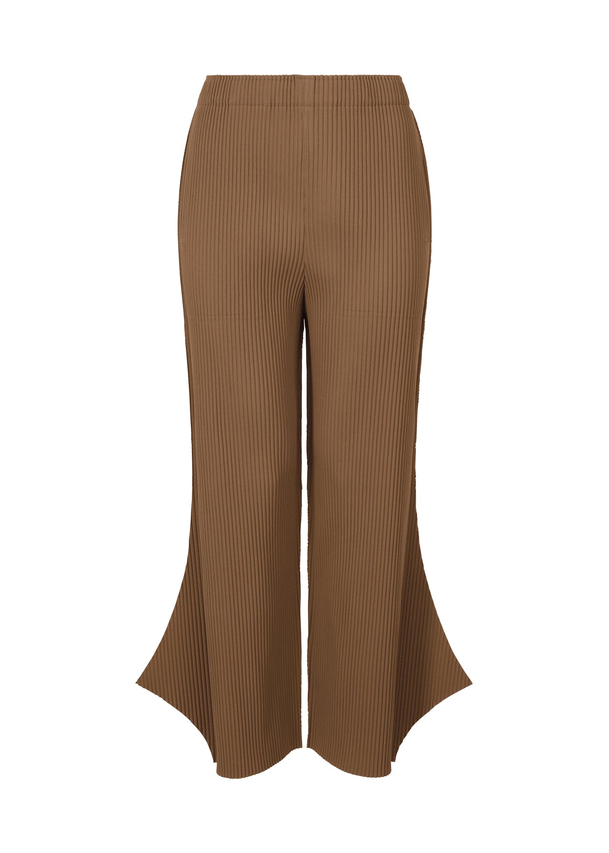 FINE KNIT PLEATS BOTTOM 2、ウィメンズ_パンツ、ブラウン